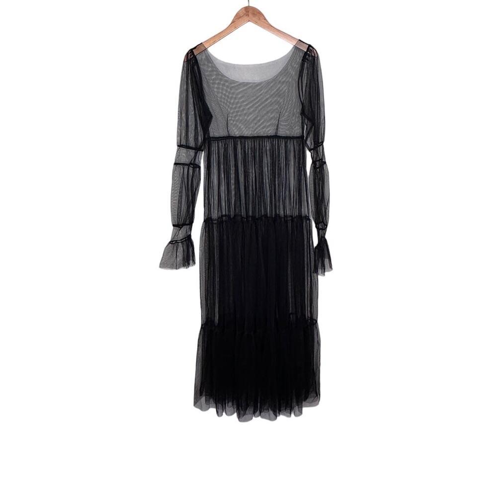 Sheer Black overlay dress  SMALL - Picture 5 of 6